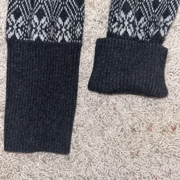 IF IT WERE ME Sweater DRESS Cowl Neck Dark GRAY/WHITE Printed Design Size SMALL - Picture 6 of 8